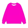 thumbnail image 4 of RXIRUCGD Chandail en Molleton Décontracté pour Petites et Grandes Filles, Couleur Unie, Col Rond, Manches Longues, Tunique Ajustée, Pulls Mode Automne, Chandail en Molleton Rose Vif pour Filles Taille 1-2 Ans, 4 of 7