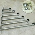 thumbnail image 4 of GROWTH TANK 2x Stainless Steel Wardrobe Pipe Lever Bracket Closet Rod Holder 150mm, 4 of 9