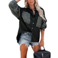 thumbnail image 1 of Chemise Boutonnée pour Femmes Veste en Denim Manches Longues Décontractée Automne avec Poches, 1 of 4