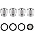 thumbnail image 1 of High Pressure Shower Head 6 Settings Handheld Showerhead with ON/Off Button Adjustable Angle Water Saving Spray 4 Adapter Types for Shower Experience, 1 of 4