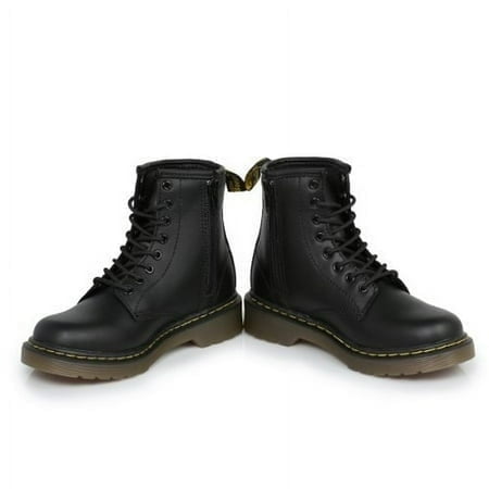 Dr Martens Botte Delaney, Noire Softy T, 2 UK (3 m US Petit Enfant)