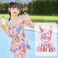thumbnail image 2 of Toddler Girl Rash Guard Bathing Suits Cute Print Sun Protection Long Sleeve Toddler Bathing Suit 2-3 Years Girls Clothing, 2 of 8