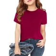 thumbnail image 3 of Plebaso Lot de 3 T-Shirts en Coton pour Enfants, Manches Courtes, Col Rond, Chandails Décontractés Unis Basiques, Hauts pour Unisexe, 3 of 6