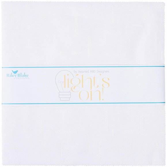 Lights On 10"" Stacker 42 10-inch Squares Layer Cake Riley Blake Designs 10-14470-42