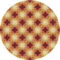 thumbnail image 1 of Ahgly Tapis Rond Lavable en Machine Intérieur Transitionnel Orange, 3 Pieds Rond, 1 of 7