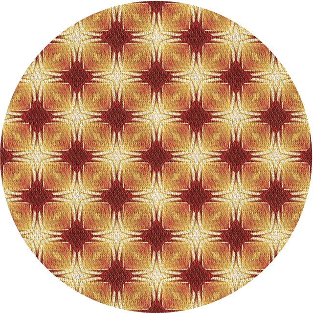 Ahgly Tapis Rond Lavable en Machine Intérieur Transitionnel Orange, 3 Pieds Rond