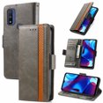 thumbnail image 1 of Case for Motorola Moto G Pure Cover Leather Wallet Folio Case Book Design Flip Magnetic Closure - Grey, 1 of 5