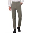 thumbnail image 1 of INSPIRE CHIC Plaid Pants for Men's Contrasting Colors Plaids Pattern Business Trousers 30 Dark Brown, 1 of 5