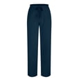 thumbnail image 3 of FAIWAD Mens Joggers Pants Summer Drawstring Straight Wide Leg Pants Loose Casual Elastic Waist Sweatpant, 3 of 5