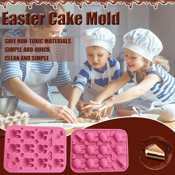 TIMIFIS Mould Mould Chocolate Baking Template Cake Decoration Bunny Carrot Cake Mould Kitchen Gadgets