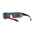 thumbnail image 4 of ANSI Z87.1 Warp Around Mens Shatterproof Safety Glasses U6 S Red Mirror, 4 of 4