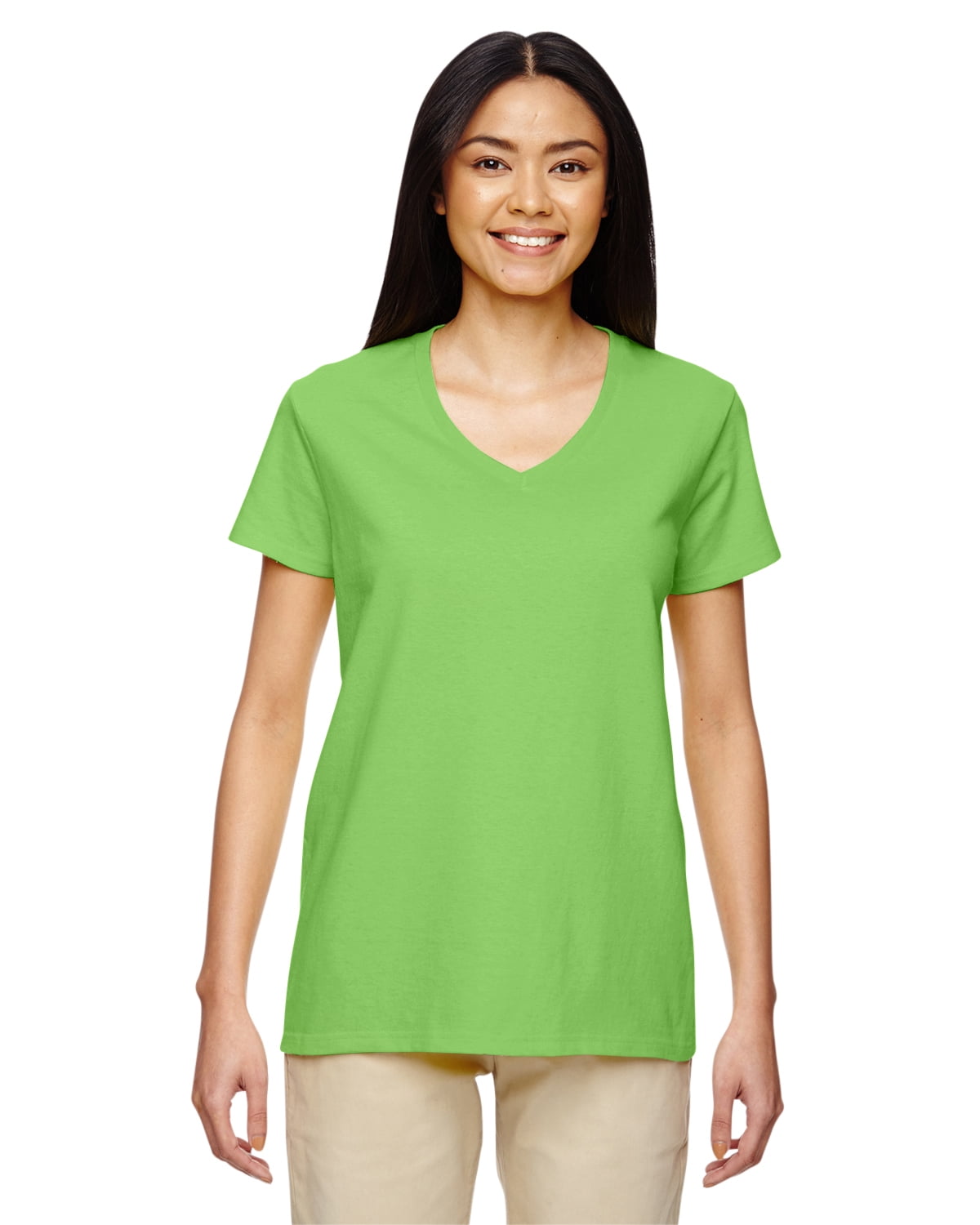 Gildan T-Shirt pour Femmes à Col 1/2 avec Encolure et Épaules Rubanées, Style G5V00L
