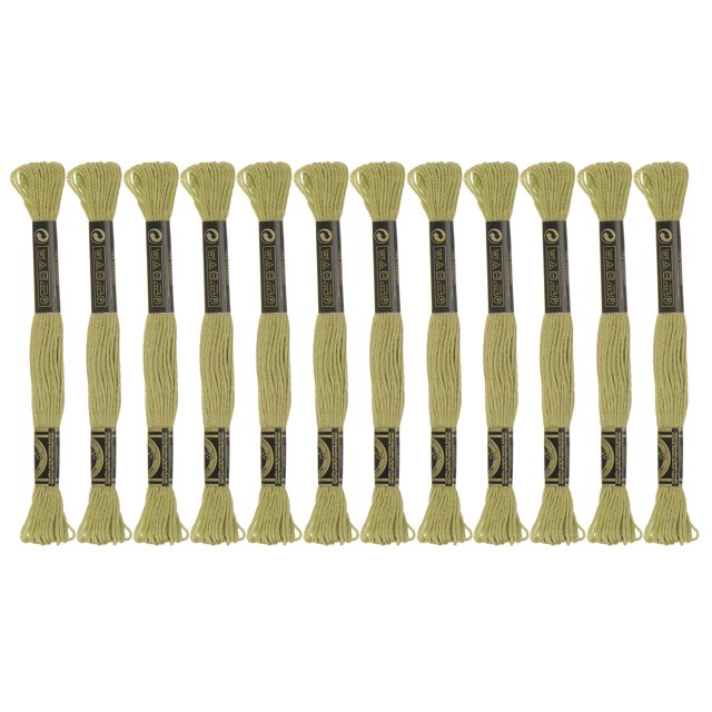 Unique Bargains Fil à Broder Olive, 8 m - 12 Écheveaux