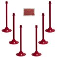 thumbnail image 1 of Red Stanchion Kit 2 IN Dia Pole 6 Pk, 1 of 2