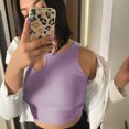 thumbnail image 4 of Dealovy Going out Tops for Women Ribbed Knit Tank Tops Slim Fitted Solid Color Summer Basic Undershirts, 4 of 7