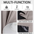 thumbnail image 4 of YYV Cadeaux Rideaux en Pongé de Polyester Laminé Occultants Style Perforé Chambre Concis Rideaux de Protection Solaire Rideaux Isolants Thermiques et Insonorisants Kaki, 4 of 6