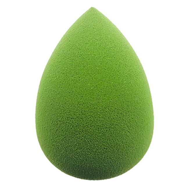 Non-Latex Makeup Sponge Blender - Droplet-Shaped Foundation Applicator for Liquid, Powder, Concealer - Reusable Wet/Dry Cosmetic Puff with Shell Case - Soft, Bouncy, Multi-Color Available (Matcha)