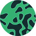 thumbnail image 1 of Ahgly Company Tapis d'Intérieur Rond Lavable en Machine Vert Printemps Transitionnel, 5 Pieds Rond, 1 of 7