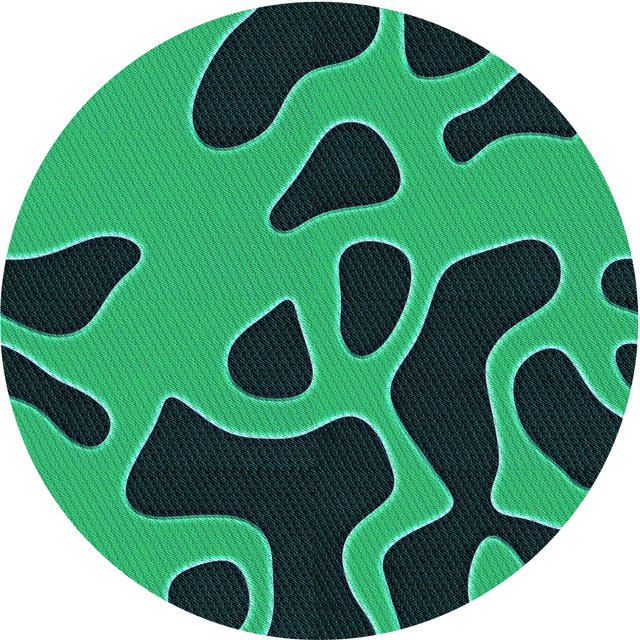 Ahgly Company Tapis d'Intérieur Rond Lavable en Machine Vert Printemps Transitionnel, 5 Pieds Rond
