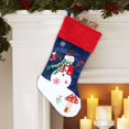 thumbnail image 4 of Temps de vacances Velvet Snowman Bas, 20 pouces, multi couleur, 4 of 4