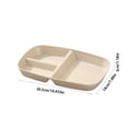 thumbnail image 3 of Économisez Gros! Plateau de Souper Rectangulaire à Compartiments, Plateau de Fête à 3 Sections avec Séparateurs, Ensemble de Vaisselle pour la Salle à Manger, Fond Solide pour le Service et l'Organisation des Repas, 3 of 6