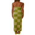 thumbnail image 5 of Robes pour Femmes 2022 Robes Moulantes en Tricot Robe Longue de Nuit Sans Manches Découpée Orange S, 5 of 5