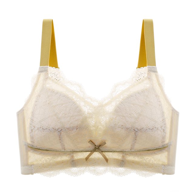 Timegard Wireless Bras for Women Lace Breathable Full Coverage Comfort Everyday Thin Bras with Support