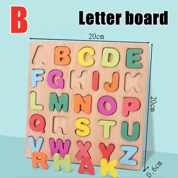 1 Pce Jouet Éducatif Montessori Précoce Jouets en Bois pour Enfants Jeu de Casse-Tête d'Association sur Plateau
