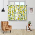 thumbnail image 5 of Lemon Kitchen Curtains - Spring Country Farmhouse Rustic Nature Fruit Leaves Short Cafe Tier Curtains for Living Dining Room Decor Rod Pocket Window Drapes 36 Inch Length 2 Panels Set, 5 of 5