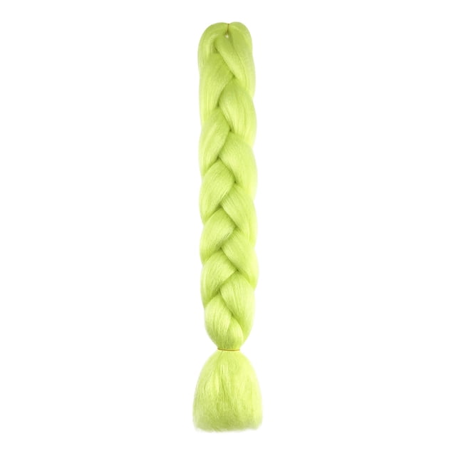 EGNMCR Wigs Human Hair 24 Inch Large Braid Luminous Fluorescent Large Braid Brown toupee