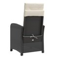 thumbnail image 5 of vidaXL 3 Piece Bistro Set with Cushions Black Poly Rattan, 5 of 5