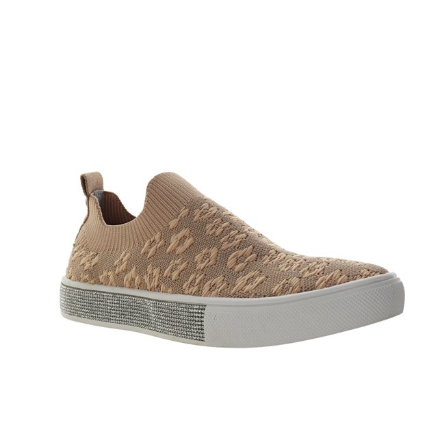 Bernie Mev Chaussures Plates en Tricot Soyeux pour Femmes avec Strass