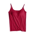 thumbnail image 4 of Timegard Womens Tank Tops with Built in Bras Scoop Neck Adjustable Spaghetti Strap Comfy Bottom Camis, 4 of 6