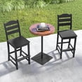 thumbnail image 4 of Costway Outdoor 4pcs HDPE Bar Stool Patio Tall Chair Backrest Footrest All Weather Navy, 4 of 7