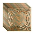 thumbnail image 1 of Fasade Art Deco Decorative Vinyl Ceiling Panel 2ft x 2ft 5 Pack Copper Fantasy, 1 of 5