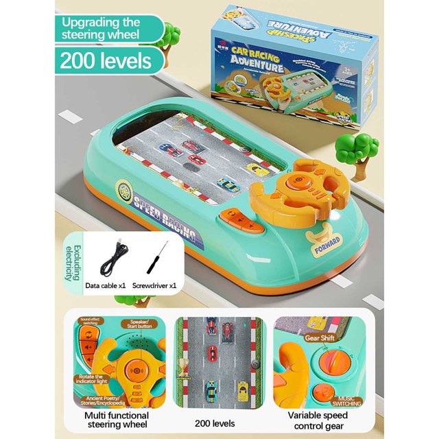 Oefntac jusqu'à 40 % de Réduction Cadeaux Jouets pour Tout-Petits Voiture de Course Volant Jouets Interactifs Simulation Jouets de Course Simulateur de Conduite pour Enfants