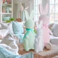 thumbnail image 5 of Easter Decorations - 3 Pack Pastel Flocked Bunny Kit - Spring Table Centerpieces Indoor Decor - Bunnies Decoration Set for Home & Party, 5 of 5