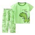 thumbnail image 1 of Pyjama Garçon Tout-Petit Enfants Garçons et Filles Été Ensemble de Pyjama en Coton Imprimé Dessin Animé T-Shirt à Manches Courtes avec Pantalon Ensembles de Pyjama Garçon R Vert 6 Ans-7 Ans, 1 of 3