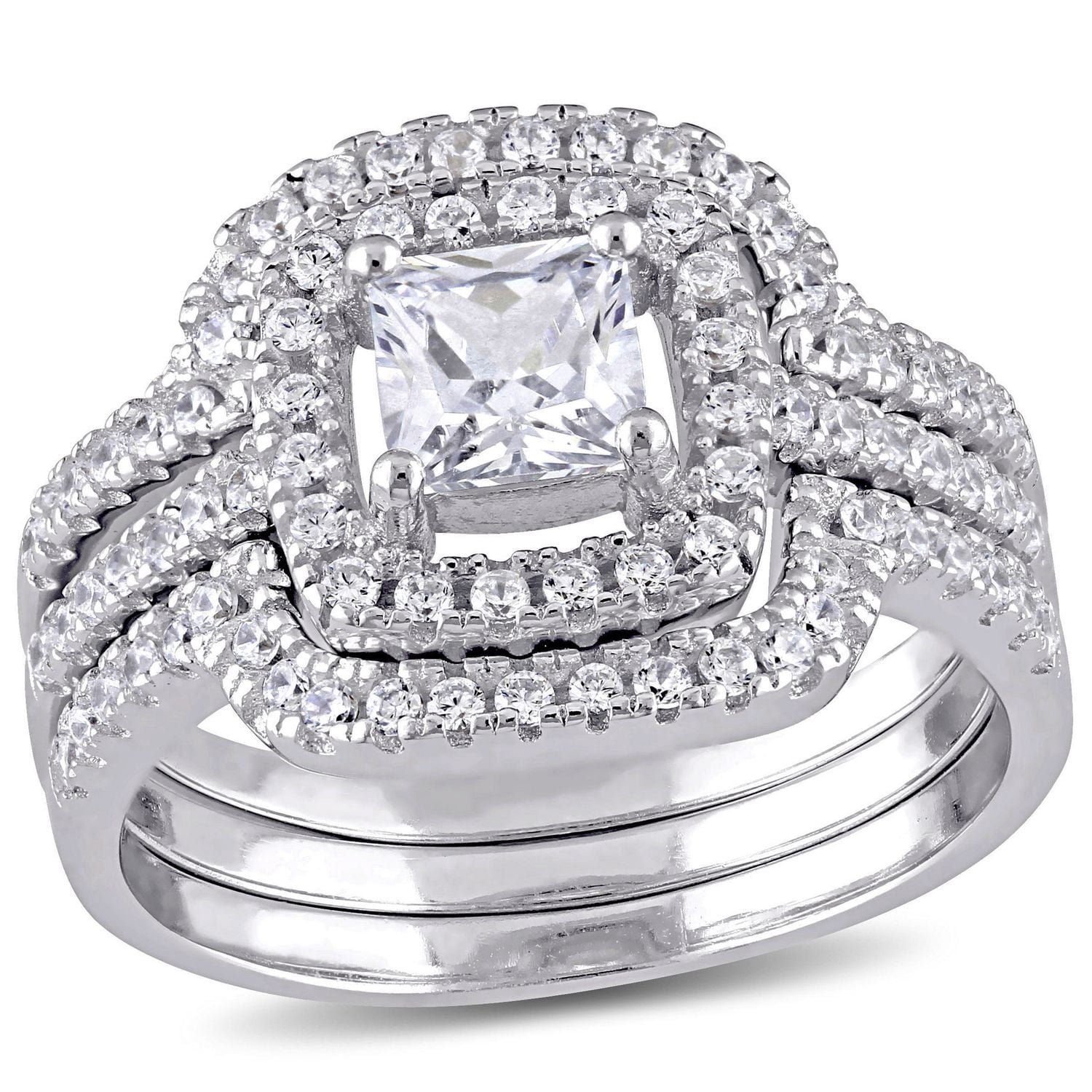 Miabella 2.54 ct Cubic zirconia Sterling Silver Bridal Set - Walmart.ca