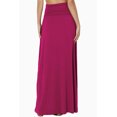 thumbnail image 2 of Jupe Longue Maxi Décontractée en Jersey Drapé Pliable pour Femmes P-3X, 2 of 7
