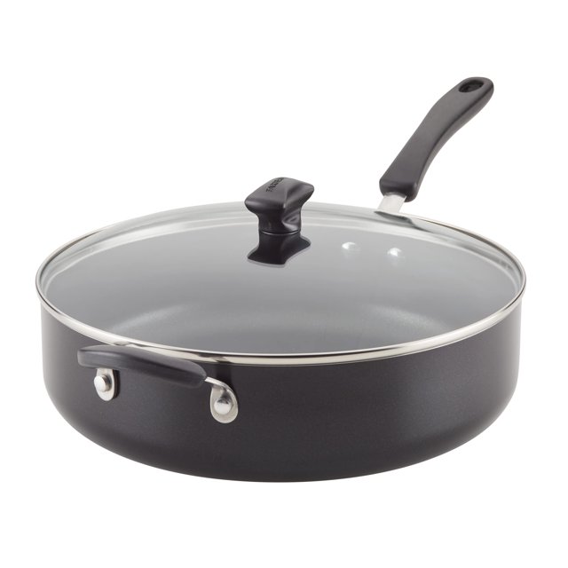 Farberware Cookstart DiamondMax Nonstick Jumbo Cooker with Lid and Helper Handle Dishwasher Safe 6 Quart Black