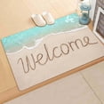 thumbnail image 3 of Floor Rug Summer Beach Bathroom Rug Mat Welcome Ocean Coastal Doormats Outdoor Indoor Non Front Door Mat Entry Door Rugs For Balcony Yard Entryway 32"x20" Work Blanket Outdoor Throws 5x5 Rug Blanket, 3 of 5