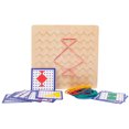 thumbnail image 1 of 1 Ensemble Géoplan en Bois Matériel de Manipulation Mathématique Jouets Éducatifs, 1 of 1