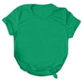 thumbnail image 4 of Pisexur Hauts d'Été pour Femmes Mode Chandail Décontracté Uni à Manches Courtes, Hauts pour Femmes Vert, TG, 4 of 5