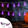 thumbnail image 2 of Halloween Lights Outdoor 2 Meter 10 LED Battery Operated String Lights For Window Indoor Decor With Pumpkin Bat Ghost Shapes, 2 of 8
