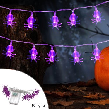 ABPWLY Halloween Lights 2M 10 LED Battery Operated String Lights Cute for Window Indoor Outdoor Decor Halloween Party Decorations Clearance Christmas Canada Days Christmas House Decor
