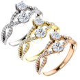 thumbnail image 1 of 3/4ct Two Stone Forever Us Diamond Engagement Ring White Yellow Rose Gold, 1 of 4