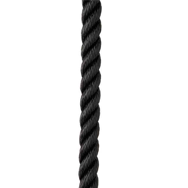 New England Ropes C6054-24-00035 0.75 in. x 35 ft. Premium Nylon 3 Strand Dock Line - Black