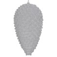 thumbnail image 1 of Vickerman MT195807D 10 in. Silver Flocked Pinecone Ornament, 1 of 2