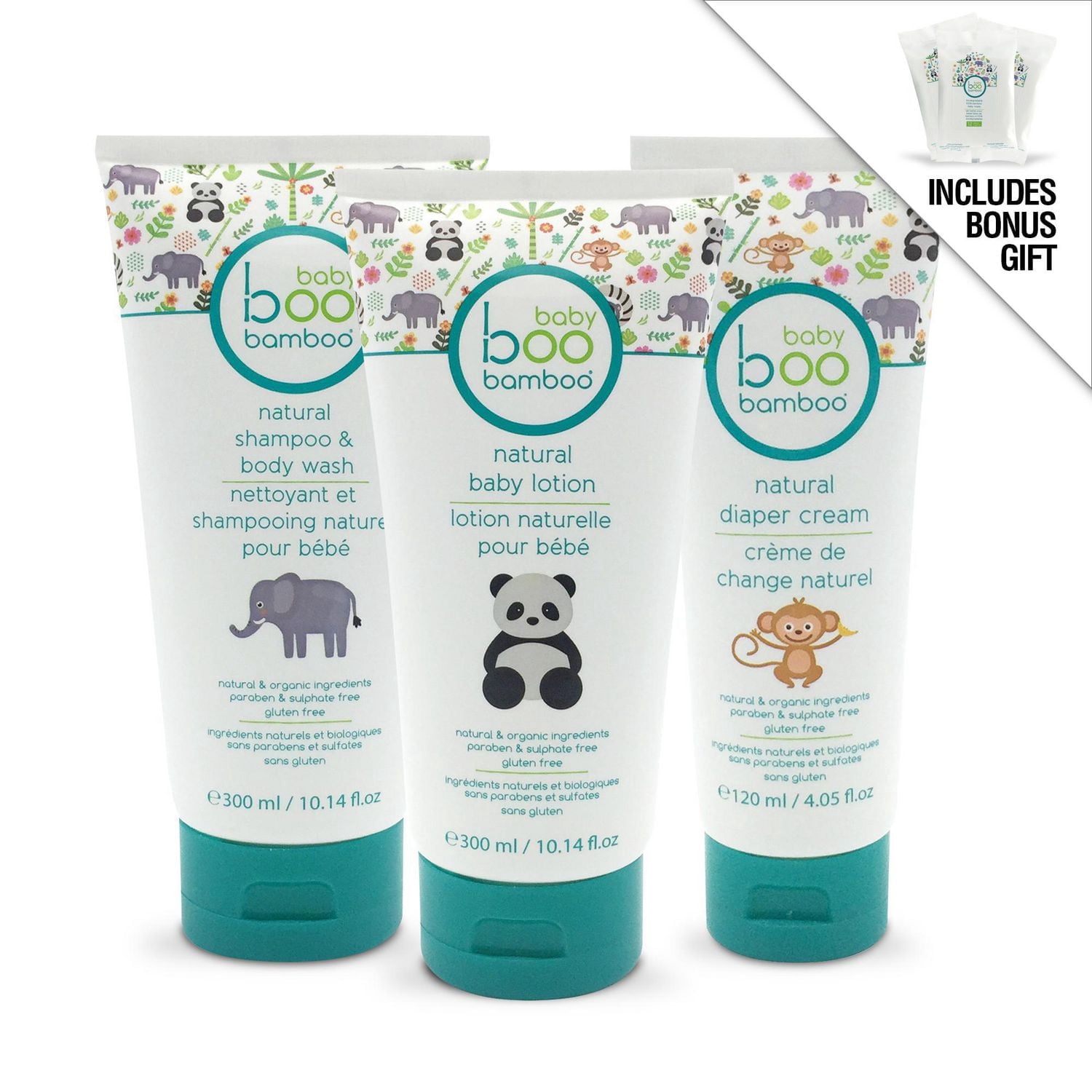 Baby Boo Bamboo All Natural Bundle + Bonus Gift – Travel Wipes